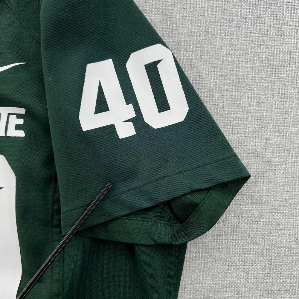 Nike Michigan State Jersey Kids L Green Football #40 Spartans NCAA Team Apparel